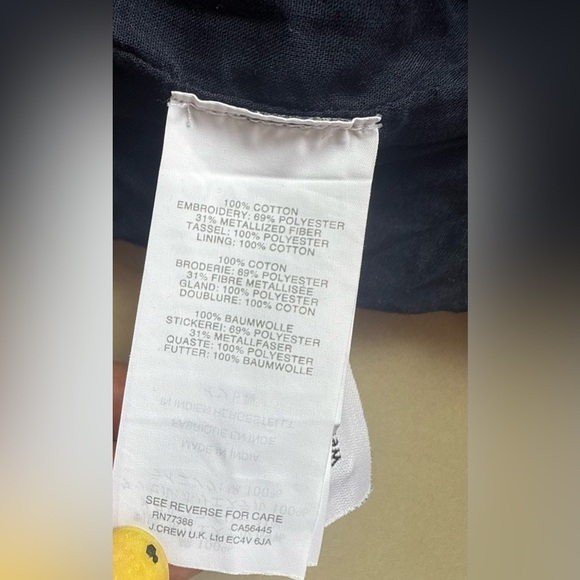 J.Crew Navy Blue Pineapple Embroidered Women's Shorts size Small elastic waist - Picture 15 of 15